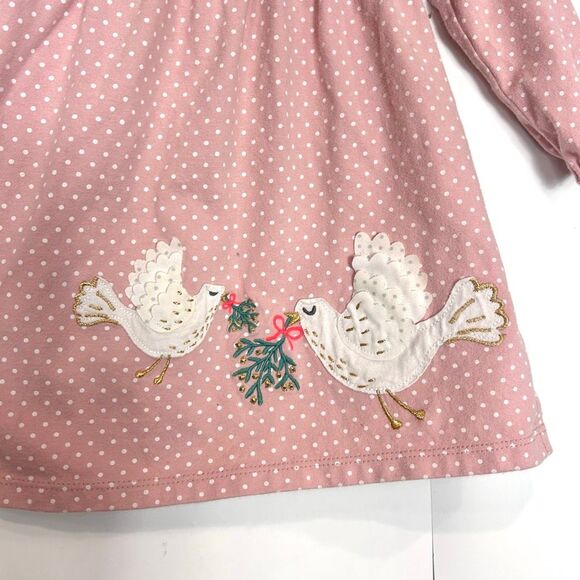 Baby Boden Dove dress 6-12mo bird appliqué embroidered pink cotton infant mini - Picture 14 of 14